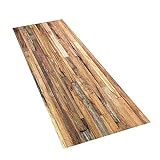 UOWEG Teppich Kreative Benutzerdefinierte Holzstruktur Vintage Streifen Küche Haushalt rutschfeste Bodenmatte Teppich Teppich Büro Weich (Yellow, One Size)