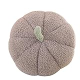 ZZLBUF Halloween-Kürbiskissen, weich gefüllt, für Wohnzimmer (grau, 35 cm)