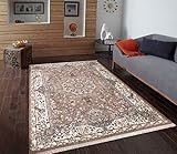 MOZATO Marrakesch Perser-Teppich, Orient-Teppich, weicher Kurzflor, Wohnzimmer-Teppich, Schlafzimmer-Teppich, Flur-Teppich wallnuss 120 x 170 cm