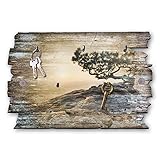 Kreative Feder Baum Designer Schlüsselbrett, Hakenleiste Landhaus Style, Shabby aus Holz 30x20cm, HSB020