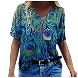 Sweatshirts & Kapuzenpullover für Damen lustige t-Shirts Jungs Herren t Shirt Fashion Women's Summer Printed Short Sleeve Crew-Neck T-Shirt Casual Tee Tops