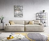 DELIFE 3-Sitzer-Sofa Basit Chenille Beige 285x110 cm Couch