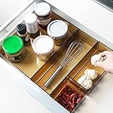 RWRAPS Besteckkasten mit Fächern, Besteck-Organizer, Schubladen-Organizer aus Kunststoff für Zuhause, Küche, Büro, rutschfeste Utensilienablage für Löffel, Gabel, Messer