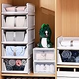 5 Set Faltbar Plastik Lagerkisten, Schubladenbox, Stapelbare Kleiderschrank Organizer, Regal Aufbewahrungsbox, Regal Körbe Kleiderschrank, Stapelschubladen Lagerkästen, für Küchen Schlafzimmer