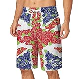 shesuseke Herren Badehose Kurze Badeshorts Männlicher Sommer Plus Size Hosentasche Kordelzug Lose Lässige Sportarten Laufen Gerade Fünf Punkte Shorts Strandhose