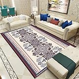 SUNYRDSM Teppich Outdoor Kinder Teppiche Mädchen 60x100cm Eleganter Wohnzimmer Teppich rosa Graye Blumen Dekoration modern weich Deko Für Mädchen Zimmer