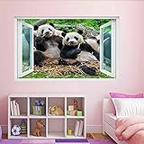 Wandtattoo Niedliche Lustige Pandabären Tier 3D Wandaufkleber Wandtattoo Kinderzimmer Kinderzimmer