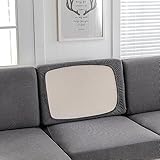 LJQAIZYL Sitzkissenbezug Wasserdicht,Stretch Sofa Sitzkissenbezug 3/4/2/1 Sitzer Couch-Kissenbezug Husse Überzug Bezug Sitzbezüge für L Form Ecksofa Sitzkissen Schonbezug,GreyA-3-seater-X（135-165cm