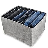 Goldene Truhe Kleidung Aufbewahrung Organizer für Hosen und Kleidung | Kleiderschrank platzsparend Schlafzimmer Schrank Organisation | SchubladenOrganizer mit Trennwänden für Jeans Hosen Leggings