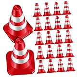 Toddmomy 30 Stück Verkehrsdreiecke Aus Kunststoff Mikrospielzeug Kinderdekoration Simulation Verkehrsschilder Straßensperren Für Sandtisch Miniatur-Spielzeug Verkehrskegel