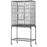 Yaheetech Vogelvoliere XL Vogelkäfig Vogelhaus Tierkäfig 160cm hoch Voliere Vogelbauer Käfig Zimmervoliere