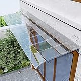 Unsichtbare Fenster Türüberdachung Transparentes Regenschutz Türdach Pultbogenvordach UV-Beständiger Überdachung Haustür für Balkon Fenster Hauseingang Regenschutz (40x190cm/16x75in)