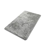 Badteppich grau rechteckig
