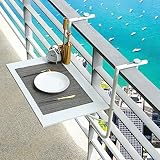 Hängetisch Balkon,Balkontisch Klappbar Hängetisch,Beistelltisch für den Außenbereich,verdicktes Design,Balkonhängetisch,klapptisch für balkon,Balkontisch Wetterfest,Hängetisch Gartentisch Klapptisch (