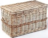 Kobolo Rattantruhe mit Griffen und Deckel 80x45x48 cm
