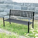 Terrassenbank, Parkbank, Konversationscouch im Freien, Gartenbank, Metallbänke für den Außenbereich, Stuhl mit Stahlrahmen aus Gusseisen