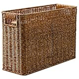 Cabilock Zeitschriftenhalter Aus Korbgeflecht Zeitschriftenkorb Aus Wasserhyazinthe Zeitungsständer Aus Rattan Schmaler Weidenkorb Zeitungsaufbewahrungsbehälter Organizer Für Zuhause Büro