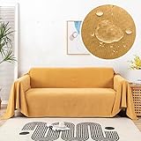 uyeoco Samt Sofadecke Sofa Überwurfdecke für Sofa/Couch Sofabezüge 3/4/5/2 Sitzer L Form Fleecedecke Sofaüberwurf Decke - Große Tagesdecken für Bett & Couch (Color : #49, Size : 180x130cm)