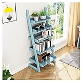 HALAHAI Bücherschrank Bücherregal 5 Ebenen Bücherregal Holz Bücherregale Organizer Regale Aufbewahrungsregal Bücherregal Für Wohnzimmer Schlafzimmer Home Office Bücherregale (Color : Blu)