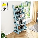 HALAHAI Bücherschrank Bücherregal 5 Ebenen Bücherregal Holz Bücherregale Organizer Regale Aufbewahrungsregal Bücherregal Für Wohnzimmer Schlafzimmer Home Office Bücherregale (Color : Blu)