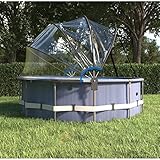 Pooldach mit Halterung, CIADAZ Pool-Kuppel, Pool Überdachung, Pool Pavillon, Pool Zelt, Whirlpool Überdachung, Rund 500x250 cm PVC