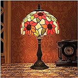 GAUUA 10 Zoll Sonnenblume Pastoral Minimalist Tiffany Stil Tischlampe Nachttischlampe Schreibtisch Lampe Schlafzimmer Wohnzimmer Bar Lampe