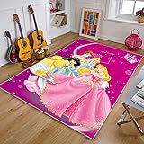 HEDHQ Aschenputtel-Meerjungfrau-Prinzessin-Karikatur-Teppich-Kinderteppich-Mädchen-Raum-Teppich-3D-Druckender Flauschiger Weicher Teppich 80X150Cm N9803