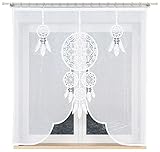 Gardine Traumfänger 160x160cm - Gardinen Wohnzimmer aus Jacquard - Schiebegardinen in Form von Paravents - Zusätzliche Dekoration für Ihre Wohnung - Vorhang Ohne Faltenband (LEA)