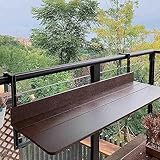 Yesbon Hängetisch Balkon, Klapptisch Balkon Hänge Tisch, Balkonhängetisch Balkontisch Zum Einhängen Klapptisch Für Kleinen Balkon-Hängetisch Klappbar Outdoor Tisch,80 x 37 cm