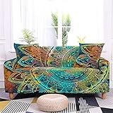 ZAHHYG Sofaüberwurf Mandala Bunt Sofabezug Sofa Überzug Stretchy Couchbezug Sofa Bezug Ecksofa Überwurf Sofabezüge Antirutsch Sofahusse Jacquard Sofaüberzug 2 Places (145cm-185cm)