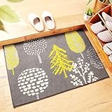 LWZY Bathroom Rug Europäische Matten Heimtextilien Küche Badezimmer Matte Bequeme   Fußmatte Beflockung Anti Rutsch Fußpolster Pflanze Blume 80x110cm(31.4x43in) 01