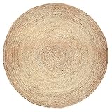 RAJRANG BRINGING RAJASTHAN TO YOU Natur Rund Boho Outdoor Groß Jute Sisal Teppich für Zuhause Wohn und Esszimmer 182 cm