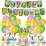 Tinkerbell Geburtstagsdekorationen 29 Teiliges Tinkerbell Geburtstagsdeko Partydekorationen Geburtstagszubehör Set Tinkerbell Party Banner Ballon Kuchen Topper für Kinder Mädchen Geburtstagsfeier