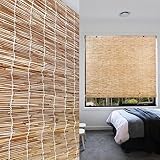 TOCTUS Fensterrollo, Natürliche Schilf-Rollos, Bambus-Rollos, Lichtfilter Atmungsaktiv Holzrollo, Jalousien Für Den Außenbereich, Handgewebt, Balkon, Sichtschutz, Pavillon-Dekoration ( Size : 130*300c