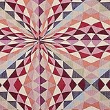 Kt KILOtela - Polsterstoff, Möbelstoff, Jacquard Gobelin, Dekostoff, Modische Accessoires, Tischdecke, Vorhang, oder Dekoartikel, 100 cm Länge x 280 cm Breite, Geometrisch, Mehrfarbig, 1 Meter