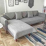 YWQJL Sofabezug Ecksofa l Form Sofa Überzug Couchbezug Sofa Samt/Couch Wurfdecke Eckcouch 3/2 Sitzer Sofaschutz Schonbezug Sofaschoner Sofabezüge rutschfest Hund Katze,#2-90x240cm