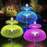 cypreason Quallen Solar-Gartenleuchten - 3er-Pack Solar-Quallen-Gartenleuchten, doppelschichtige Lampen | Wasserdichte Gartenleuchte für Gartenwege, Terrassen, 7 wechselnde Farben