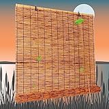 Rollo Bambus Handgewebt, 50 * 160 60 * 160 75 * 220 110 * 220cm Natural Bambusrollo Schilf Vorhang Retro Jalousien Durchscheinend Sichtschutz Einfache Montage (Color : H:220CM, Size : W:65CM)