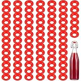 70 Stück Silikon Gummi Dichtungsscheibe für Schaukel Flip Flaschen Schaukel Obere Unterlegscheiben Auslaufsicher Dichtungen Kompatibel mit Grolsch Flaschen Brauen Flaschen Dichtungseinsatz