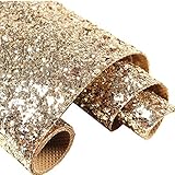 DHHOUSE Gold Glitzer Tapete, Pailletten Glitzer Selbstklebend tapete