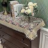 Tischläufer Home Tischwäsche Tischläufer bestickter Tea Tisch Europa Fernseher Kabinett Tischdecke Spitze Anhänger Quastel Kommode Tischflagge Schuhstaub Cover Luxus Tischläufer Für Partys, Hochzeiten