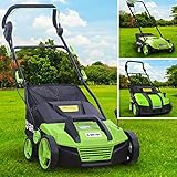 BRAST Elektro Vertikutierer 1500-1800 Watt 32-40cm Arbeitsbreite großer Fangkorb viele Modelle für kleine bis sehr große Rasenflächen BRE-RV-3800