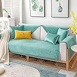 Suuki sofaläufer,Sofa Überdecke,überzug für Sofa,Wohnzimmer Plüsch Sofabezug,Ledercouch Schonbezug,Ecksofabezüge,L-förmige Sofa Protektoren,Sessel Bezug,Pet Dogs Katzen-Blau_90 * 120 cm