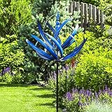 Stronrive 20×90 cm Windrad Für Draußen Buntes Windrad Für Den Garten Wetterfest Gartenstecker Windspiel Gartendeko Metall Windspiel Windmühle Blumenstecker Kinetische Skulptur Für Hof Und Garten