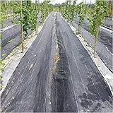 OKUOKA Gartenvlies Unkrautvlies Heavy Duty Unkraut Block Gartenmatte Black Woven Roll Bodenbedeckung 0.6M Breite x 1M-200M Länge Qualitätsabdeckung Plane (Size : 0.6mx60m/2ftx197ft)