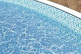 poolomio® Poolinnenfolie für Rundbecken mit Mosaikmuster 460 x 120 cm | 0,3 mm Stärke | Innenhülle Pool aus hochwertigem PVC | Ersatzfolie mit 10 cm Überlappung