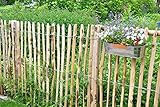 STILTREU Staketenzäune Staketenzaun Kastanie Höhen 50 cm - 200 cm, 5 Meter Rolle, 3 versch. Lattenabstände (Länge x Höhe: 500 x 100 cm, Lattenabstand: 4-6 cm)