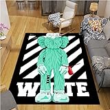 BRALEM Hi-P-Pi-E K-A-W Rutschfester Teppich Matte Schlafzimmer Flanellteppich Camping Yoga Krabbelmatte Spiel Teppich 120X180CM