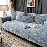 YWQJL Sofaschoner rutschfest,Sofabezug 1 2 3 4 sitzer Samt,L Form Sofaüberwurf,Sofa überzug Ecksofa Pets Dog Couch überzug Anti-rutsch Sofa Überwurf,E-70x120cm