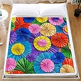 QQFENG Kuscheldecke Flanell Fleecedecke Böhmische Bunte Geometrie Wohndecke Sofadecke Couchdecke Bettüberwurf Flauschige Weiche& Warme Sofaüberwurf Decke 100x150cm